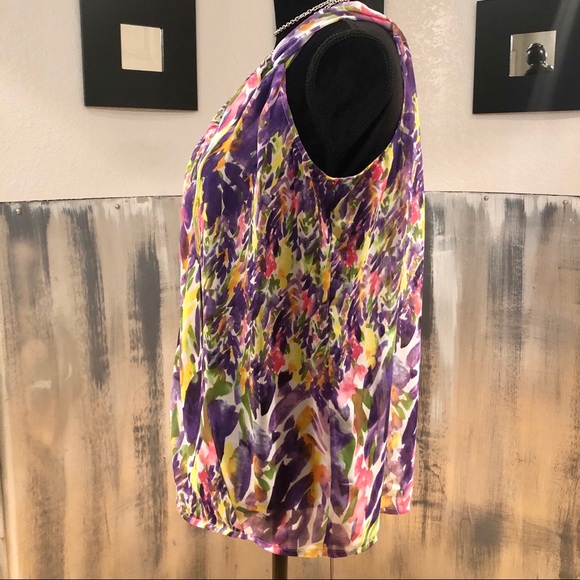 Fun Spring-Summer Colorful Sleeveless Top Sz S - Picture 3 of 5